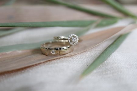 White Gold Diamond Couple Ring