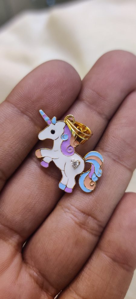 Unicorn diamond pendant