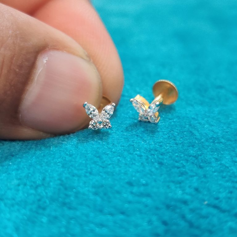 Cute butterfly stud