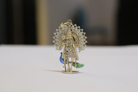 Lord Murugan Diamond Pendant