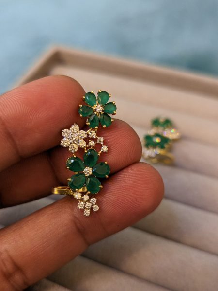 Floral party earring