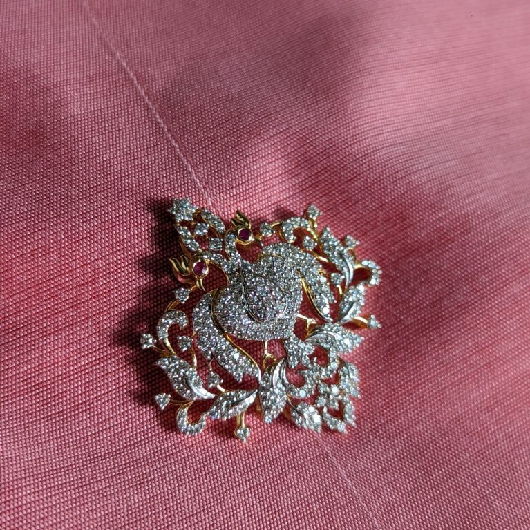 Gandaberunda diamond pendant