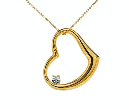 Heart diamond pendant