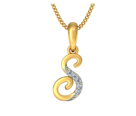 "S" Diamond Pendant