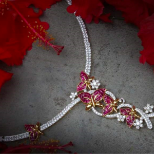 Butterfly Invisible Diamond Necklace