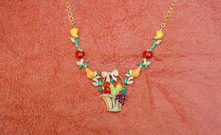Fruit diamond necklace