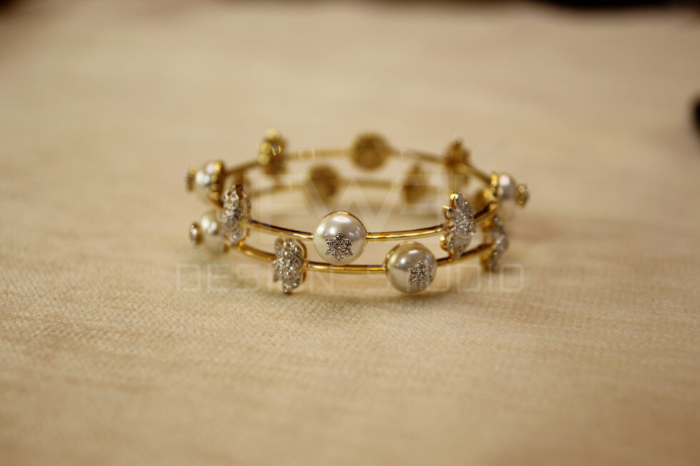 lotus diamond bangle