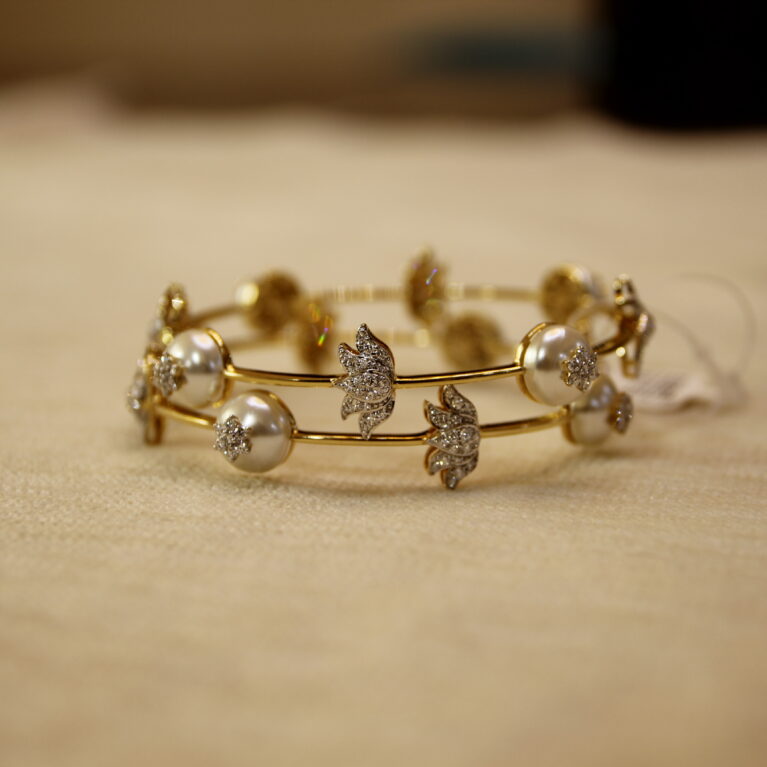 lotus diamond bangle