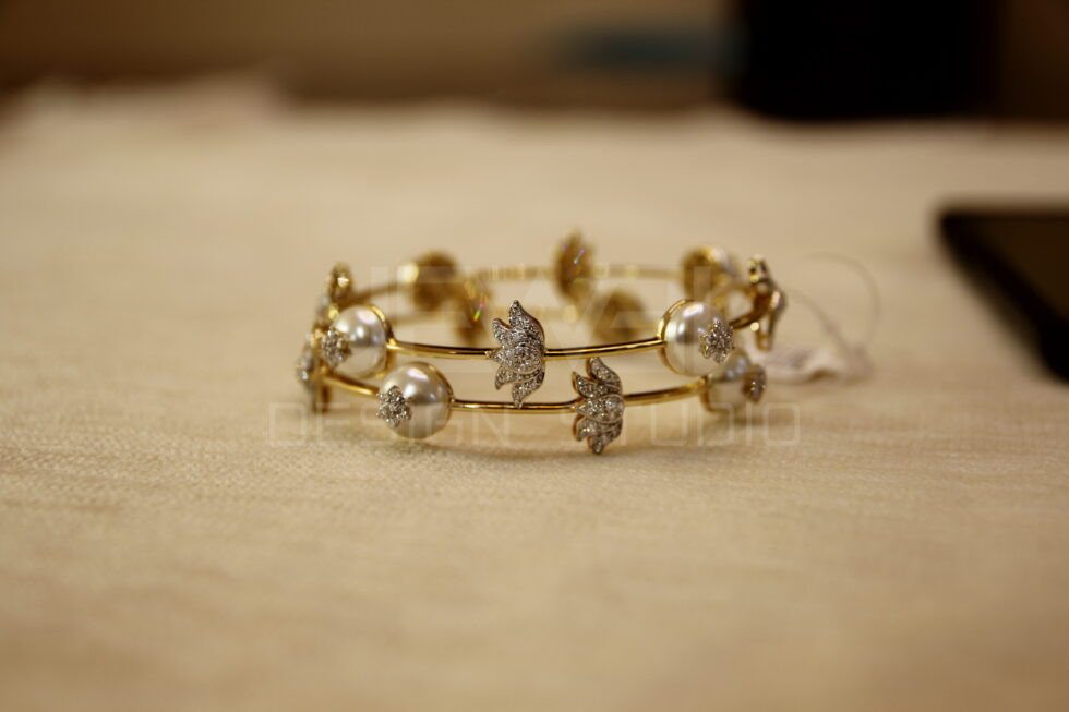 lotus diamond bangle